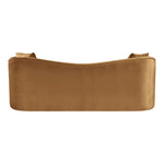Destin 91" Velvet Upholstered Sofa in Saddle
