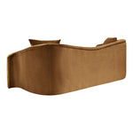 Destin 91" Velvet Upholstered Sofa in Saddle