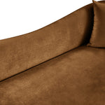 Destin 91" Velvet Upholstered Sofa in Saddle