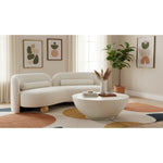 Daphne 89" Boucle Fabric Upholstered Sofa in Cream