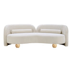 Daphne 89" Boucle Fabric Upholstered Sofa in Cream
