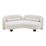 Daphne 89" Boucle Fabric Upholstered Sofa in Cream
