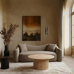 Destin 91" Velvet Upholstered Sofa in Taupe