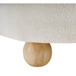 Daphne 89" Boucle Fabric Upholstered Sofa in Cream