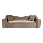 Destin 91" Velvet Upholstered Sofa in Taupe