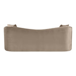 Destin 91" Velvet Upholstered Sofa in Taupe