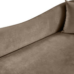 Destin 91" Velvet Upholstered Sofa in Taupe