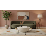 Daphne 89" Boucle Fabric Upholstered Sofa in Olive