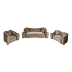 Destin 91" Velvet Upholstered Sofa in Taupe