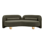 Daphne 89" Boucle Fabric Upholstered Sofa in Olive