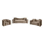 Destin 91" Velvet Upholstered Sofa in Taupe