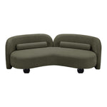 Daphne 89" Boucle Fabric Upholstered Sofa in Olive