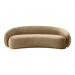 Emery 95" Velvet Upholstered Sofa in Beige
