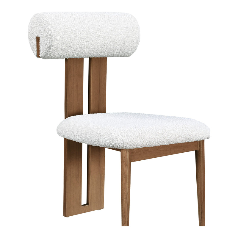 Dario Boucle Fabric Upholstered Dining Chair in Cream