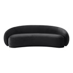 Emery 95" Velvet Upholstered Sofa in Black