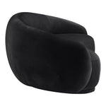Emery 95" Velvet Upholstered Sofa in Black