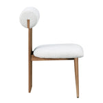 Dario Boucle Fabric Upholstered Dining Chair in Cream