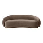 Emery 95" Velvet Upholstered Sofa in Brown