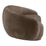 Emery 95" Velvet Upholstered Sofa in Brown