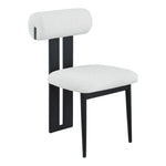 Dario Boucle Fabric Upholstered Dining Chair in Cream