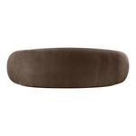 Emery 95" Velvet Upholstered Sofa in Brown