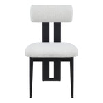 Dario Boucle Fabric Upholstered Dining Chair in Cream