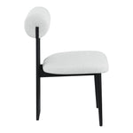 Dario Boucle Fabric Upholstered Dining Chair in Cream