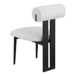 Dario Boucle Fabric Upholstered Dining Chair in Cream
