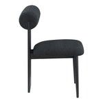 Dario Boucle Fabric Upholstered Dining Chair in Black
