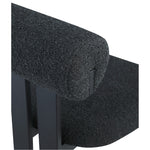 Dario Boucle Fabric Upholstered Dining Chair in Black