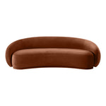 Emery 95" Velvet Upholstered Sofa in Cognac
