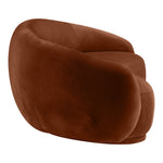 Emery 95" Velvet Upholstered Sofa in Cognac