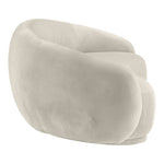 Emery 95" Velvet Upholstered Sofa in Cream
