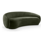 Emery 95" Velvet Upholstered Sofa in Green