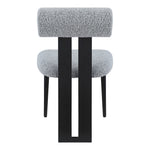 Dario Boucle Fabric Upholstered Dining Chair in Grey