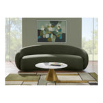 Emery 95" Velvet Upholstered Sofa in Green