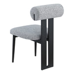 Dario Boucle Fabric Upholstered Dining Chair in Grey
