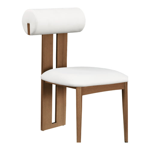 Dario Vegan Leather Upholstered Dining Chair in Cream