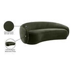Emery 95" Velvet Upholstered Sofa in Green