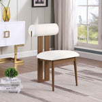 Dario Vegan Leather Upholstered Dining Chair in Cream