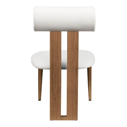 Dario Vegan Leather Upholstered Dining Chair in Cream