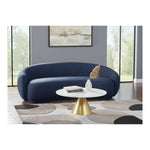 Emery 95" Velvet Upholstered Sofa in Navy