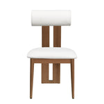 Dario Vegan Leather Upholstered Dining Chair in Cream