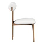 Dario Vegan Leather Upholstered Dining Chair in Cream