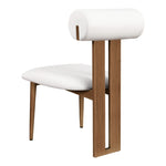 Dario Vegan Leather Upholstered Dining Chair in Cream