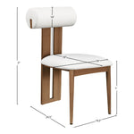 Dario Vegan Leather Upholstered Dining Chair in Cream