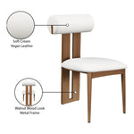 Dario Vegan Leather Upholstered Dining Chair in Cream
