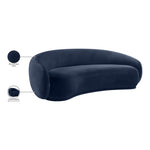 Emery 95" Velvet Upholstered Sofa in Navy