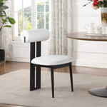 Dario Vegan Leather Upholstered Dining Chair in Cream