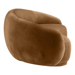 Emery 95" Velvet Upholstered Sofa in Saddle